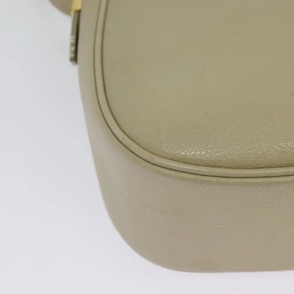 Authentic SAINT LAURENT Shoulder Bag Leather Beige Gold - Picture 7 of 16